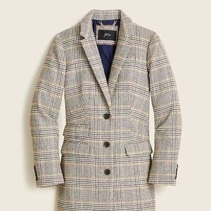 J. Crew (2021) Dalton Topcoat in Glen Plaid English Wool
